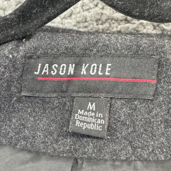 Jason Kole Womens Wool Blend Hooded Peacoat Size Medium - Picture 4 of 7